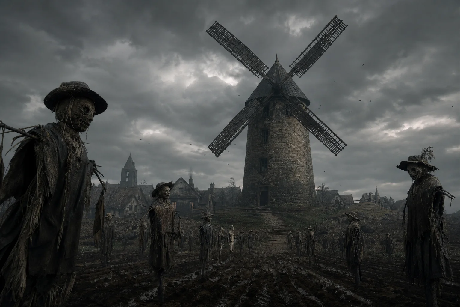 The Scarecrow Vigil of Bone-Windmill Cover