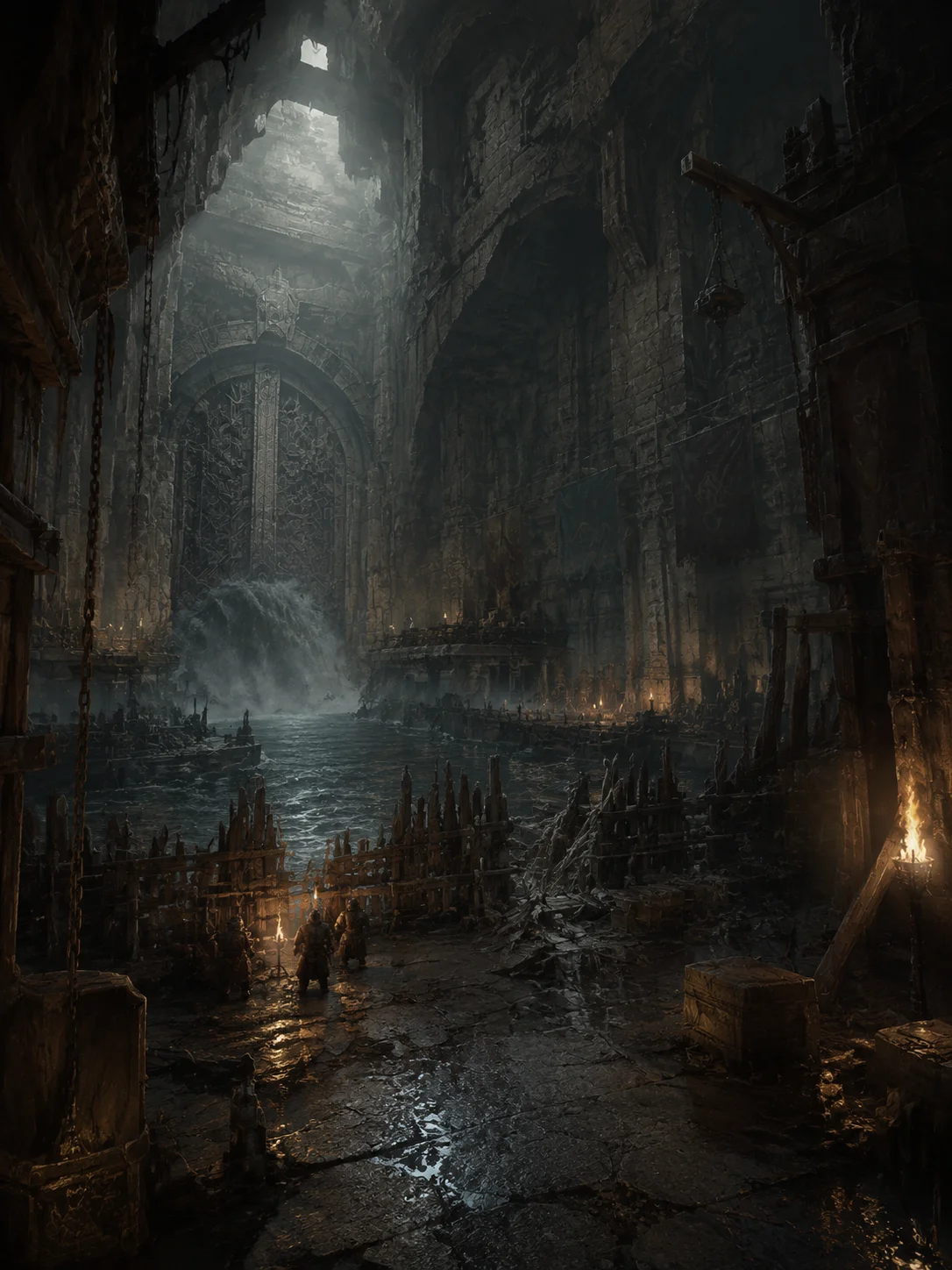 The Sudden Deluge of the Flooded Shafts and the Inundation of the Diverted Underdark River Cover