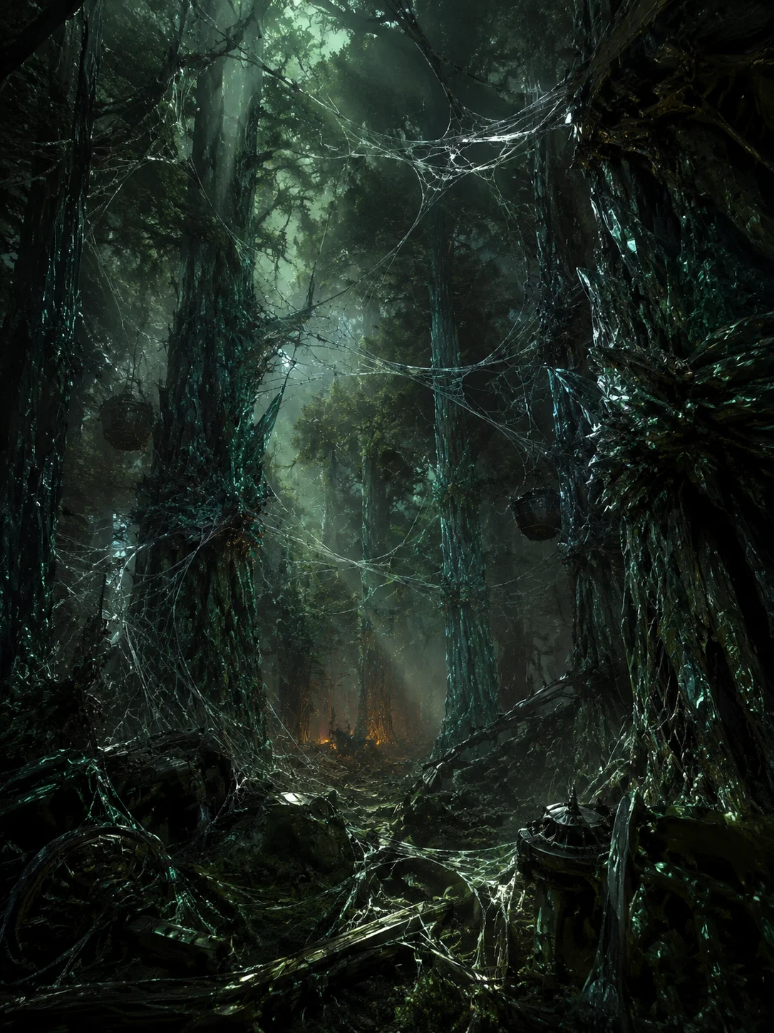The Adamantine Web: Silence in the Emerald Woods Cover