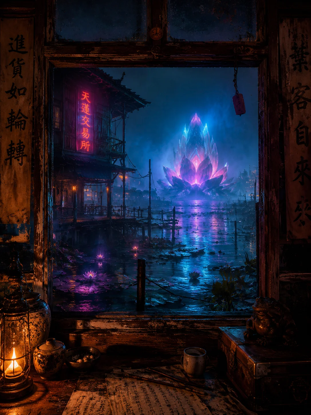 The Laced Lotus: Entanglements of the Lily Pad Pond Cover