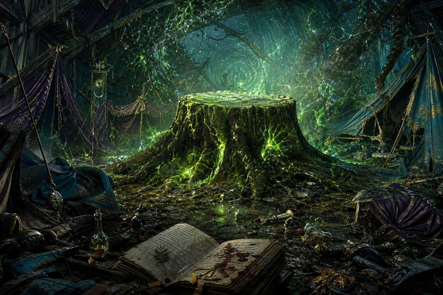 The Glimmer Camp and the Felled Boundary Cover